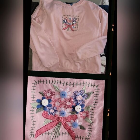 Vintage floral button sweater - Picture 1 of 16